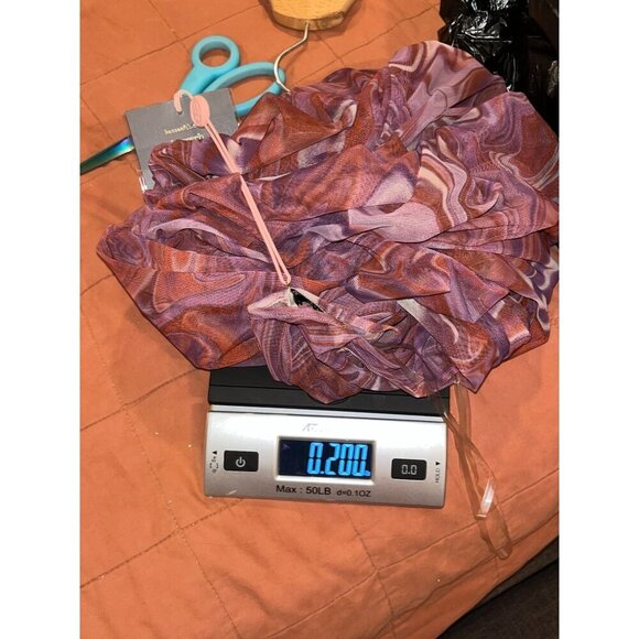 NWT HOUSE OF CB Elodie Purple Swirl Beach DressWomen's Size M - Picture 13 of 13